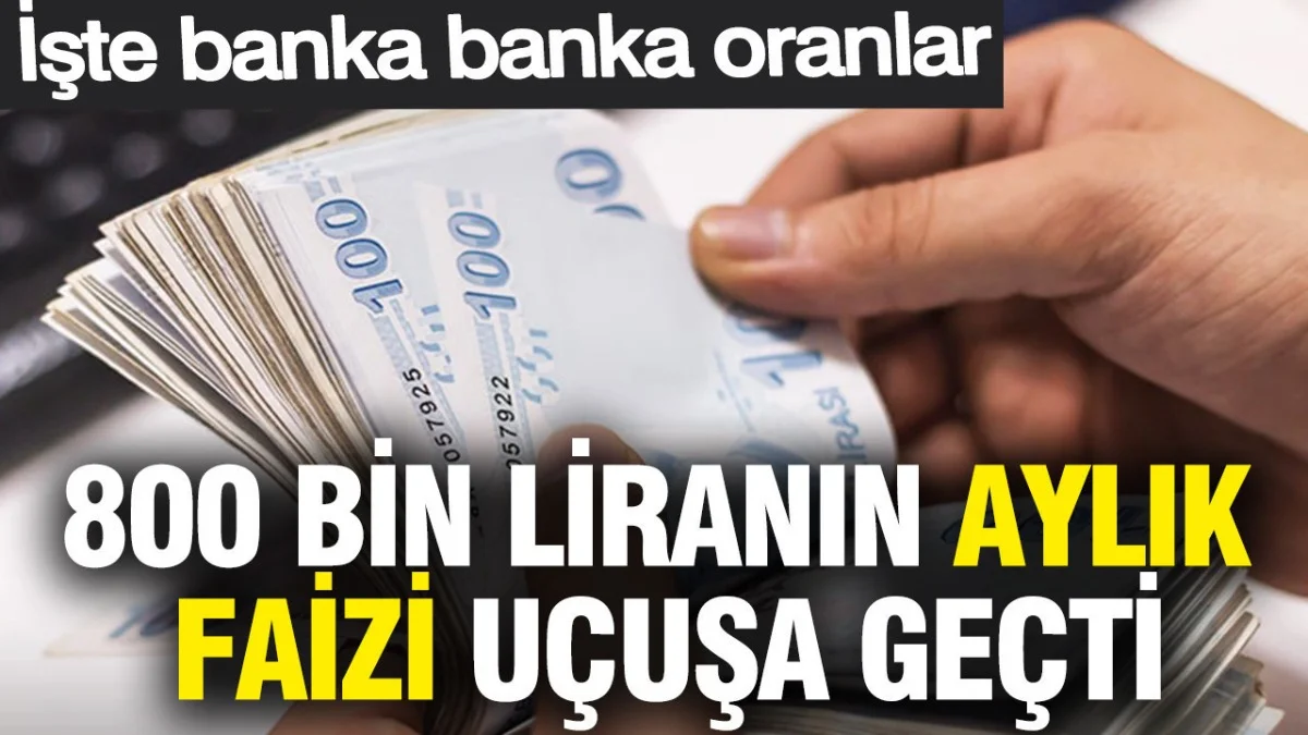 Parası Olan Yaşadı! 800 Bin TL’nin Aylık Faizi Rekor Seviyeye Çıktı - Ekonomi Haberleri